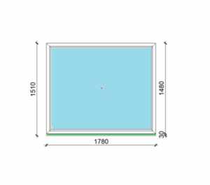 178 x 148 cm FIX műanyag ablak