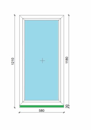 58 x 118 cm FIX műanyag ablak