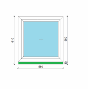 58 x 58 cm FIX műanyag ablak