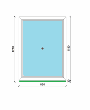 88 x 118 cm FIX műanyag ablak