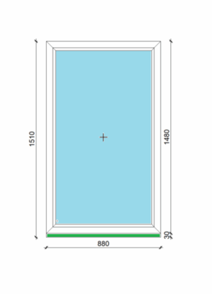 88 x 148 cm FIX műanyag ablak