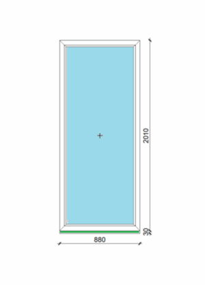 88 x 201 cm FIX műanyag ablak