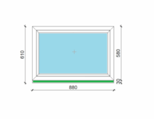 88 x 58 cm FIX műanyag ablak