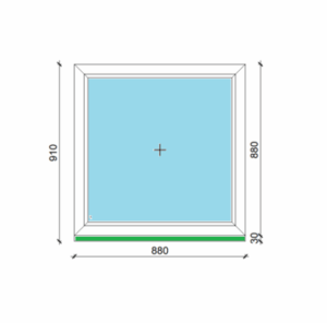 88 x 88 cm FIX műanyag ablak
