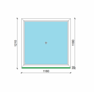 118 x 118 cm FIX műanyag ablak