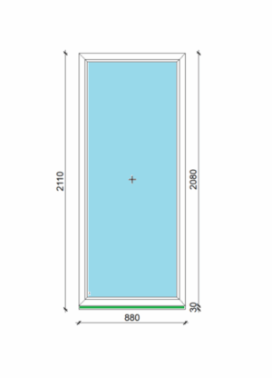 88 x 208 cm FIX műanyag ablak