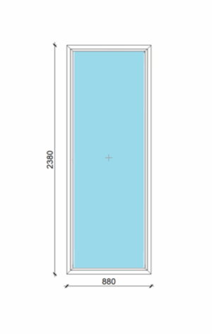 88 x 238 cm FIX műanyag ablak