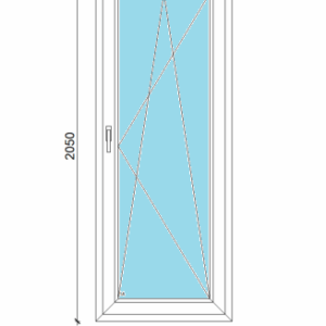 80 x 205 cm egyszárnyas, bukó-nyíló műanyag teraszajtó
